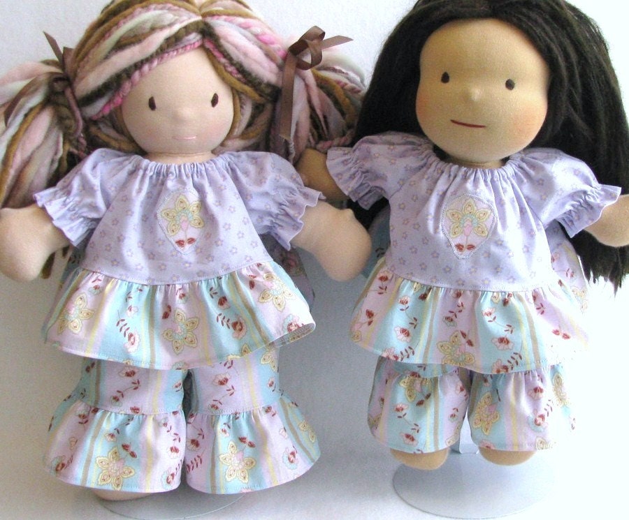 14, 15, 16 inch Waldorf doll outfit with ruffle pants