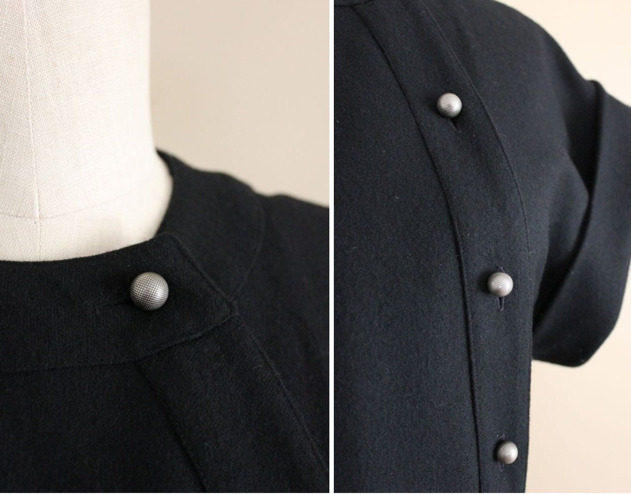 vintage Chloe dress / wool military dress