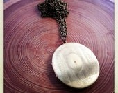 large locket necklace -  decorative brass oval