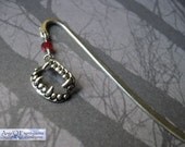 Fang-tastic Vampire Metal Bookmark with Siam Swarovski Crystal