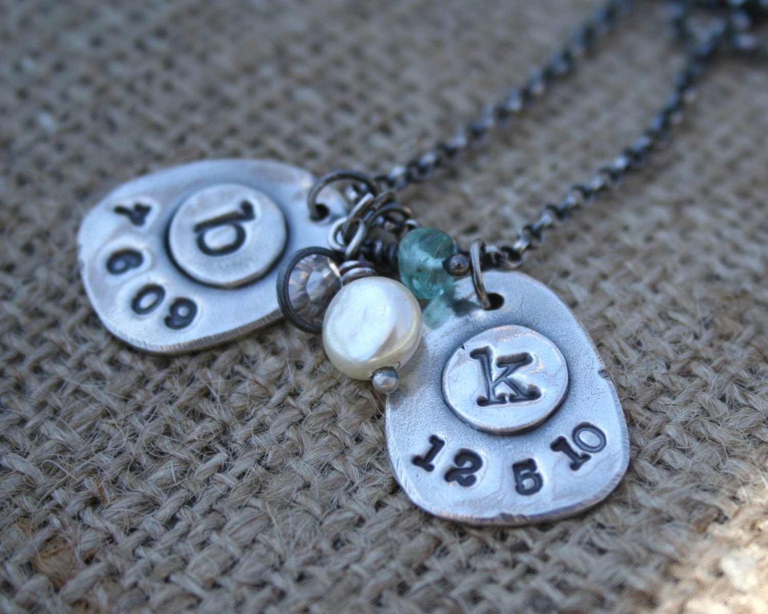 Rustic Silver Necklace Collection - Birth Stones, personalized jewelry, silver jewelry, silver necklace, handmade jewelry
