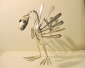 silverware art sculpture Turkey no.1 recycled upcycled flatware ooak silver plated