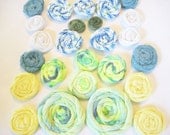 Wholesale - 25 Rolled Fabric Flowers - Sewn or Glued - Jewelry, Hair, Scrapbooking/Cards, Embellishments, Ect.
