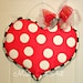 Hand Painted Valentine's Burlap Heart Door Hanger Decoration HUGE 2 ft x 21" HOT PINK