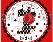 Personalized Ladybug Favor Tags - DIY Printable Tags - Choose Your Age