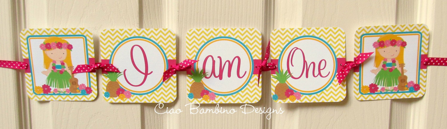 NEW - Luau Highchair Banner