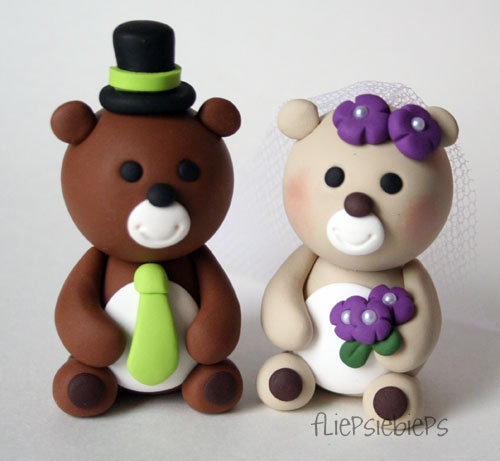Custom Bear Wedding Cake Topper