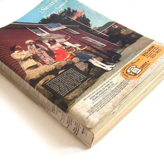 Vintage 70s Sears Catalog - 1395 Pages Thick - 1976 Spring Summer Catalogue