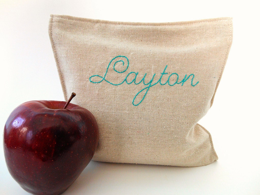 Reusable Snack Bag - Reusable Sandwich Bag - Personalized - Set of 5 - Lined - Large Size - Eco and Kid Friendly