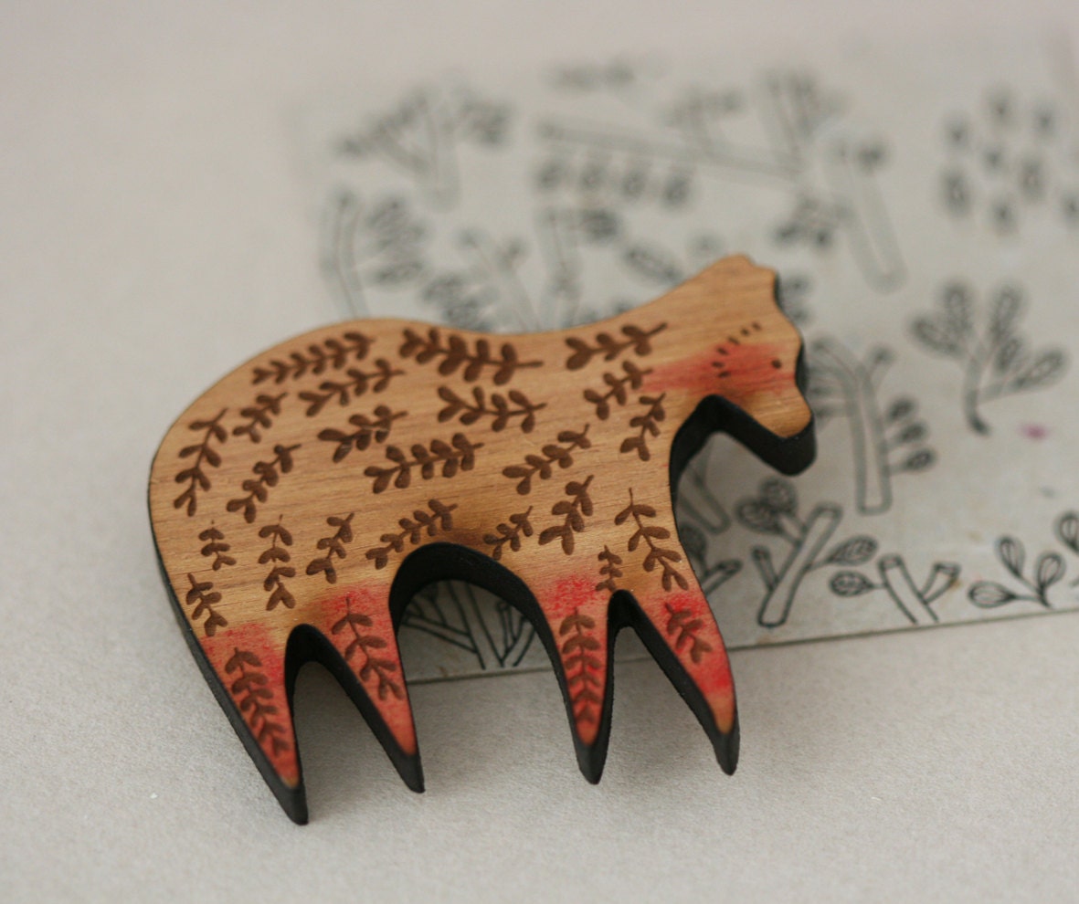Forest Bear -  Wooden Pin