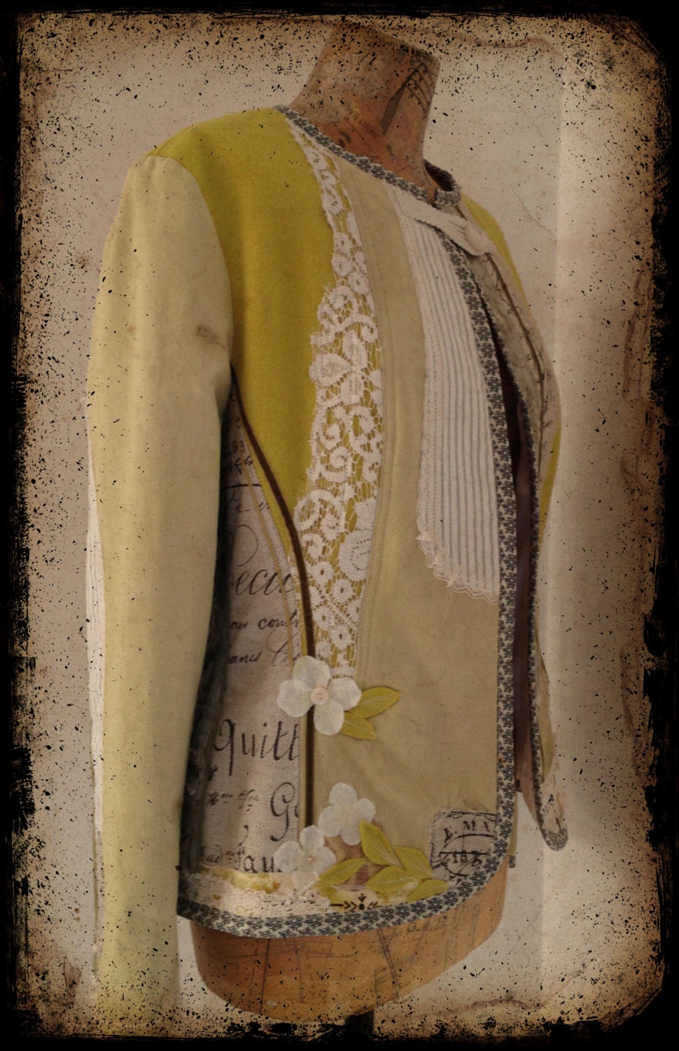 Spring Green Adorned Blazer Jacket