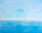 True North  mixed media encaustic print
