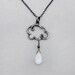 cloud necklace cloud charm necklace pendant necklace rainbow moonstone necklace briolette necklace sterling silver necklace