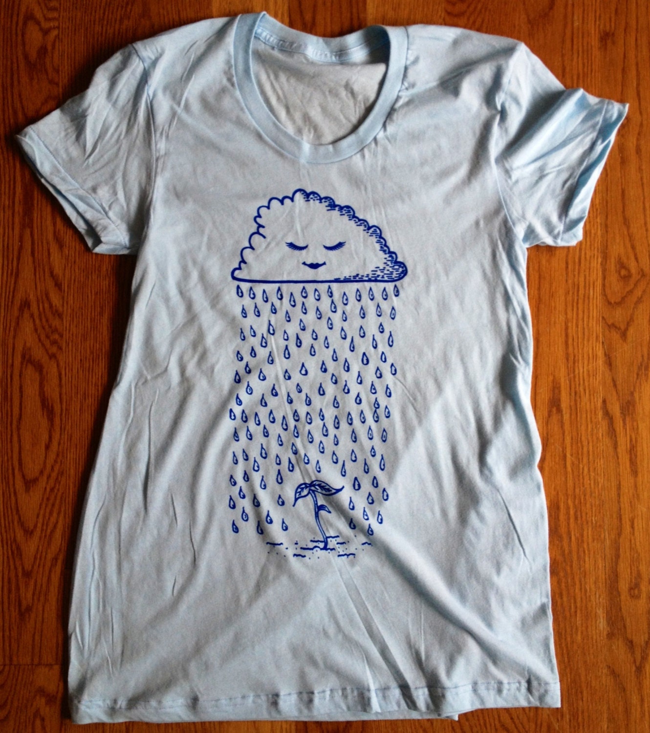 Lil' Sprout Maternity Tshirt in Light Blue (Made in USA)