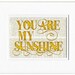 you are my sunshine - printed on old page from vintage dictionary