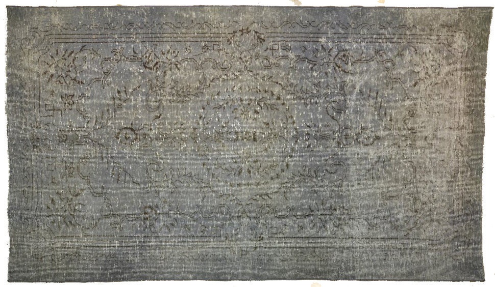 Grey Medallion Overdyed Rug