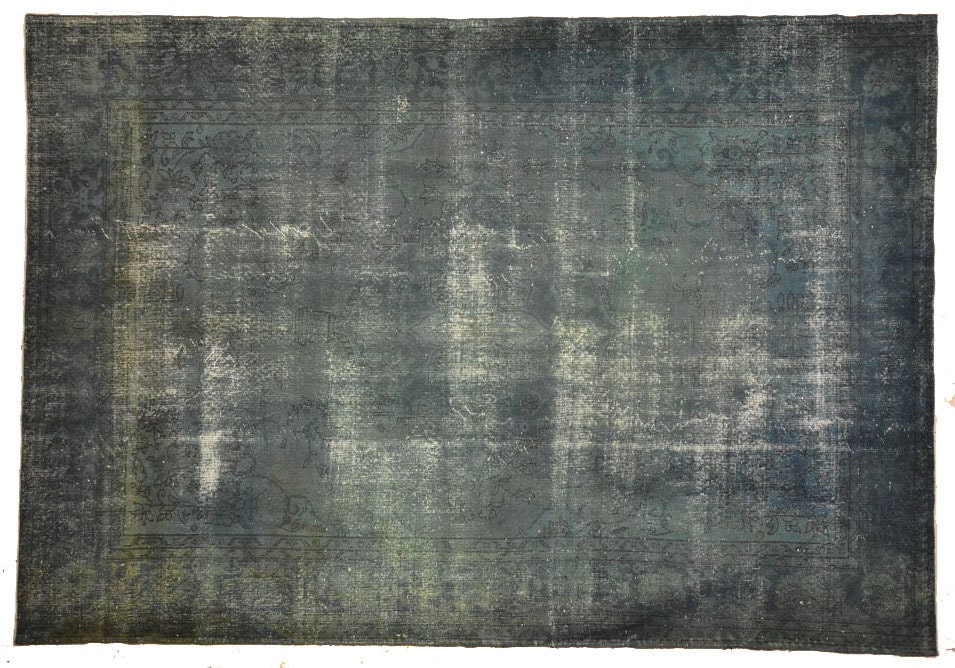 Stormy Sky Blue Overdyed Rug