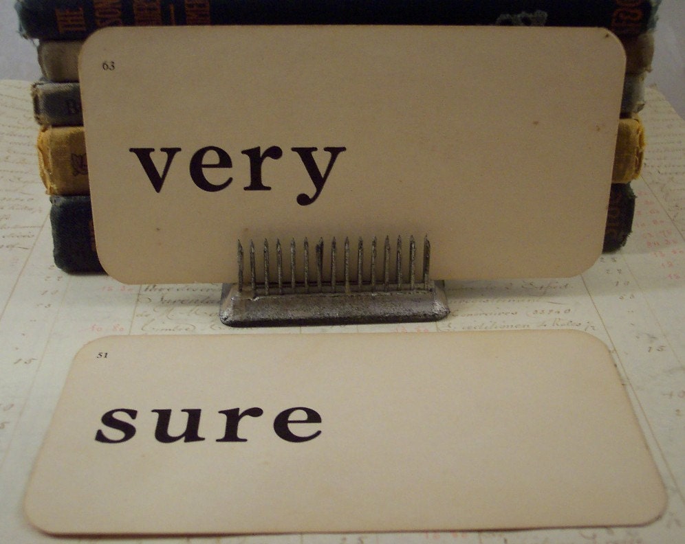 Vintage Flash Cards - Very Sure - Paper Ephemera