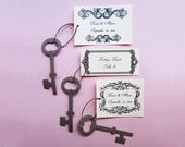 150 Hearts plus Plantable Paper Skeleton Key Wedding Favors - Flower Seed - DIY Supplies