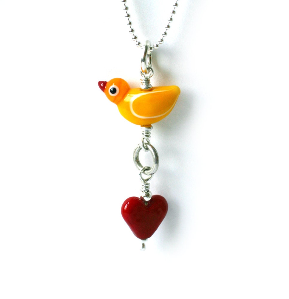 Love Bird yellow necklace