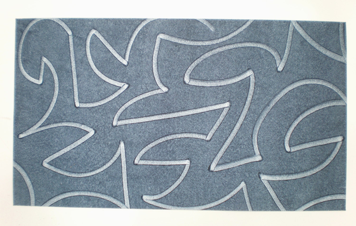 hand-painted modern canvas floor mat