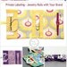 25% OFF Bridal Sale Private Labeling Handmade Organic Jewelry Roll with Monogram Set of 10 w/Free Priority Shipping Organic Hand-print