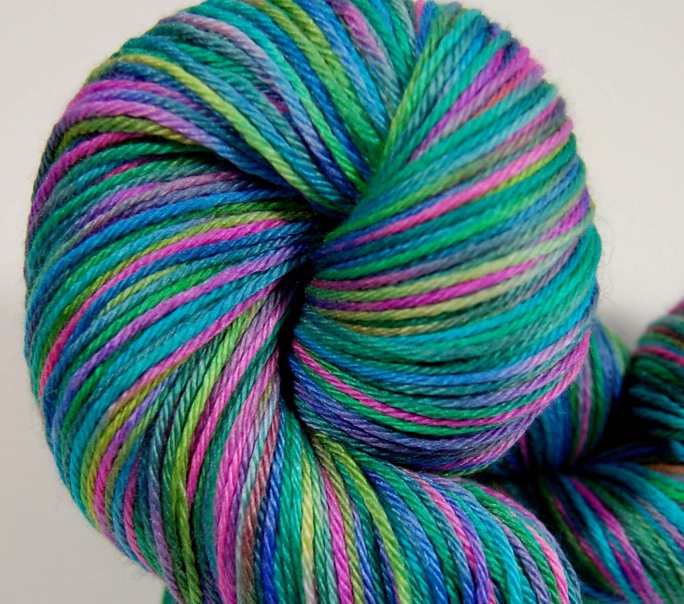 Superwash Merino and Silk yarn base SHINYHAPPY - Proud Peacock  3.5 oz (100 grams) 435 yards
