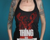 The Thing Horror halter top made from a salvaged shirt Small Medium or Large