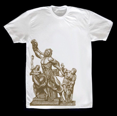 Men's Poly-Cotton Tshirt feat. Laocoön print - Available in 3 Colors