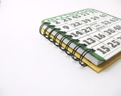 Green Blank BINGO Game Notebook Journal / Vintage BINGO Card / Heavy Duty Recycled Card