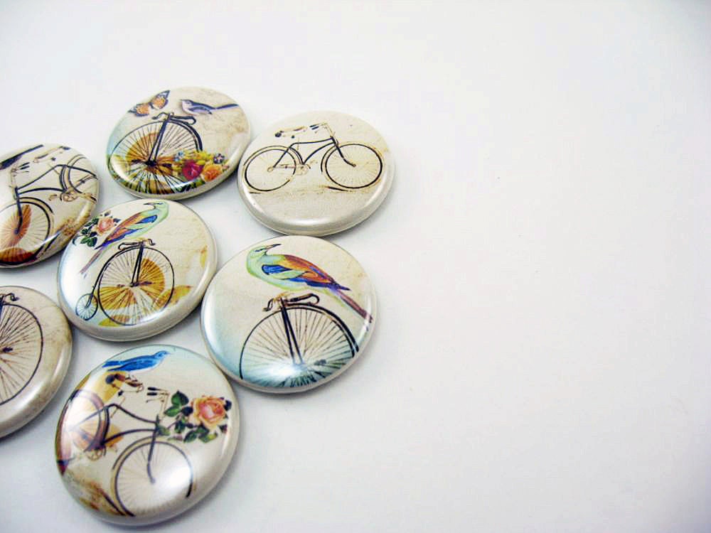 Bicycle Accessories Bike Bird Magnet Set /  tour de france Seven 1 Inch button magnets 1101