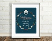New Baby Gift : First Mother's Day - Personalized Modern Folk Art Nursery Art Print - 8x10 / Custom New Baby Poster
