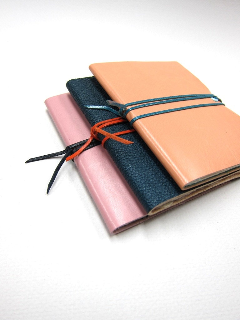 Three Small Leather Notebooks