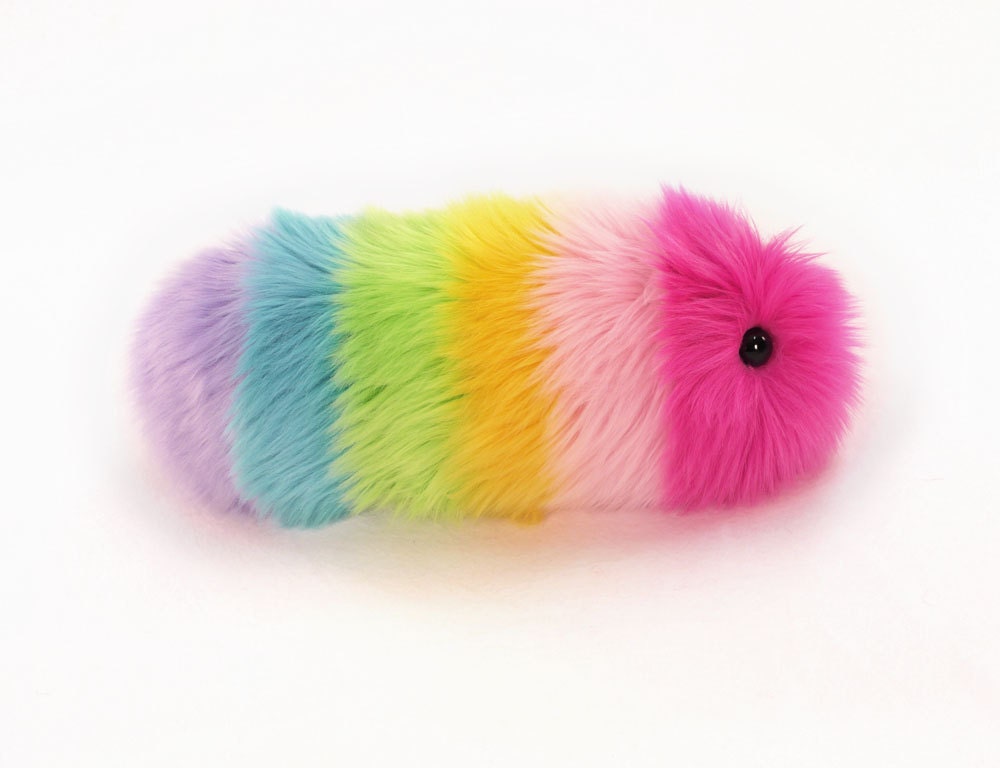 Girly Rainbow Snuggle Worm Caterpillar Plush Stuffed Animal Small