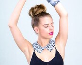 Screen printed leather collar