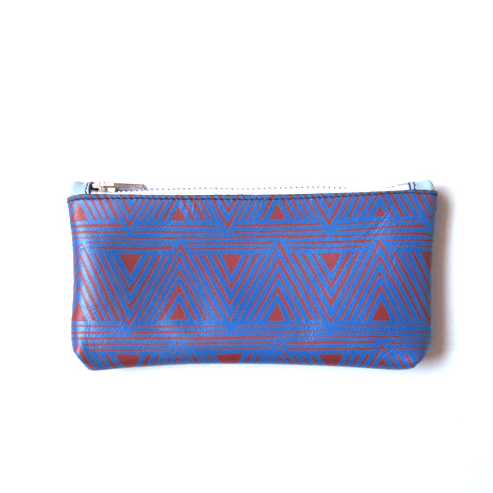 Screen printed leather wallet