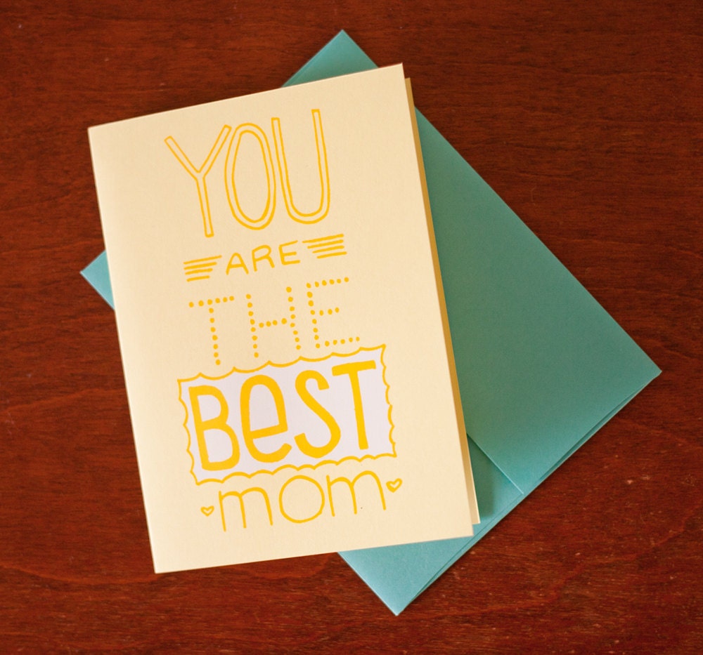 mother's day silkscreen greeting card.