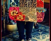 Big weekender tote in vintage velvets