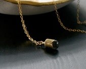 alain in quartz - gold and brass necklace by elephantine