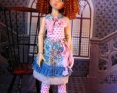 Hat  socks skirt and top Kaye Wiggs, Dollstown, Lasher, Dollmore MSD BJD Doll
