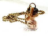 Sea Shell Necklace, Soldered Vial Necklace, Shells In A Jar Necklace, Small Vial Pendant, Tiny Sea Shell Jewelry, Vial No.13