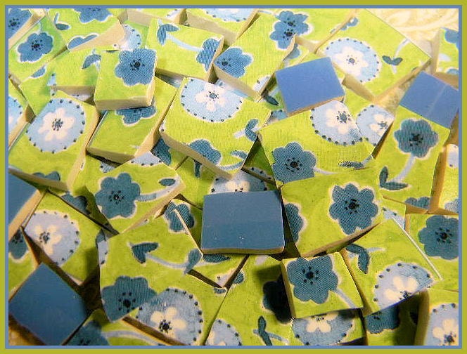 Mosaic Tiles - LiTTLE FLoWeRS " CoTe d'ZuRE " - China Mosaic Tiles