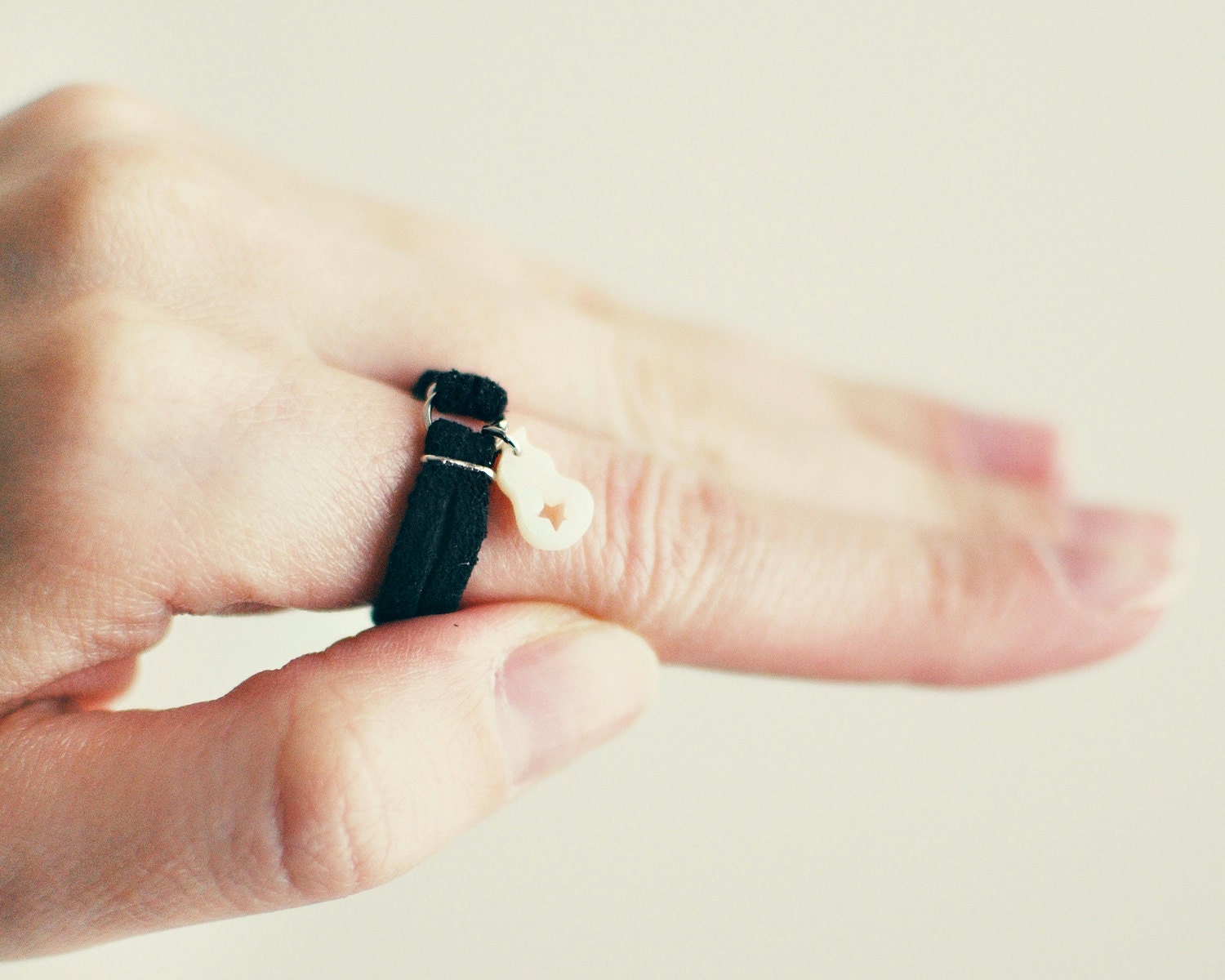 Glow in the Dark Comet Charm Ring - Choose Your Color