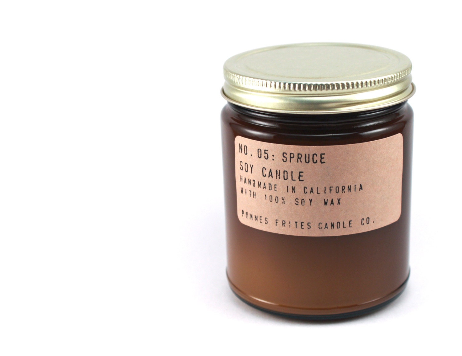 no. 5: spruce - 8 oz soy wax candle - apothecary style jar - perfect scent for men - man's candle - burns for about 40 hours