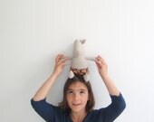 Small Rhinoceros doll, Soft, eco friendly, African animal, unique, recyceld, for boys Upcycled children toy Baby toddler baby shower gift