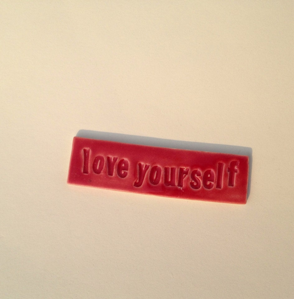 Porcelain Phrase Mosaic Tile love yourself
