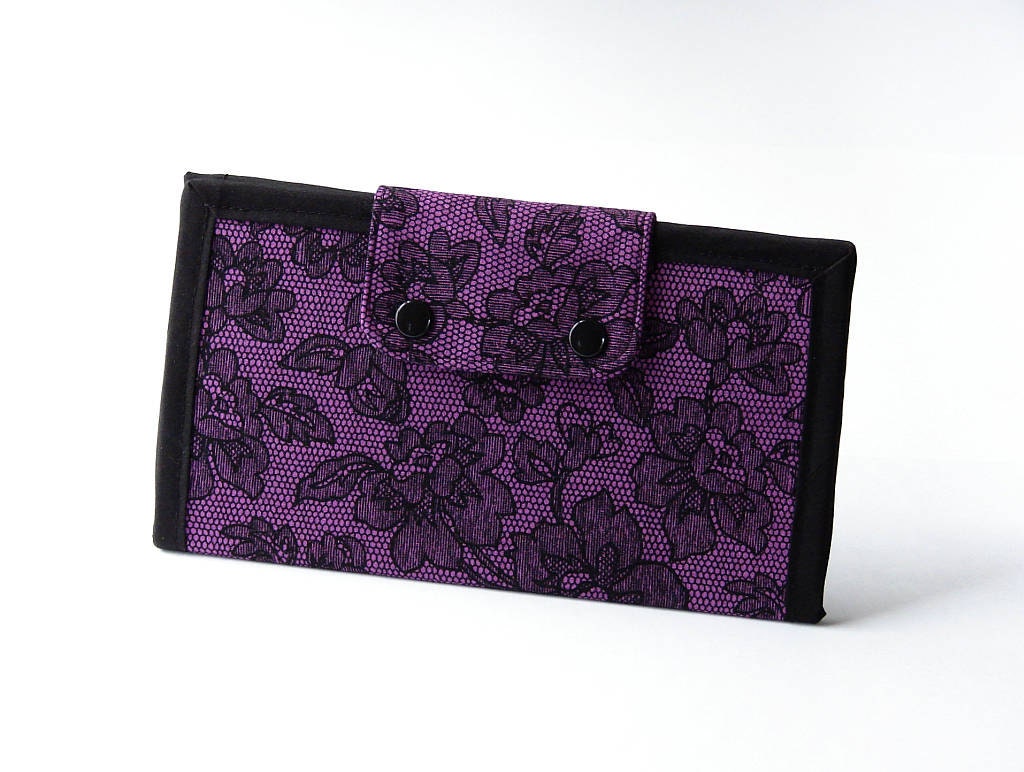 Faux Lace Clutch Wallet
