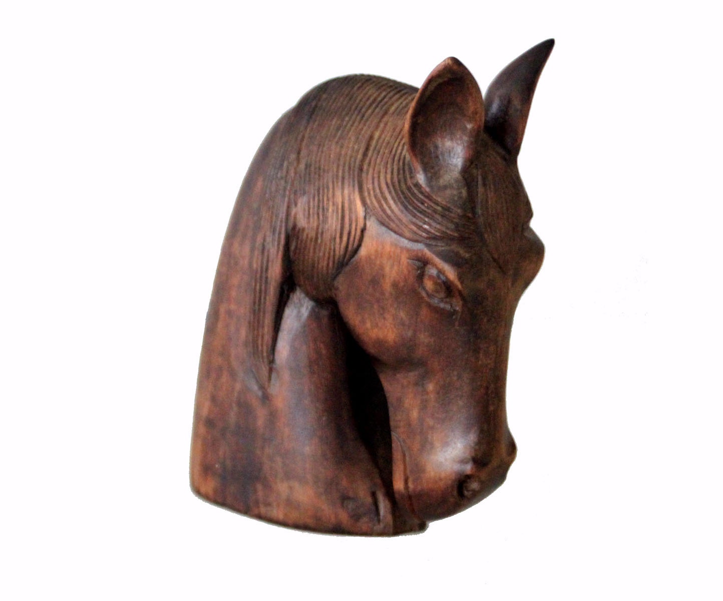 Hollywood Regency Wooden Horse Head Figure