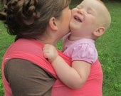Gauze Baby Wrap Sling - Airy Cotton in Luscious Melon - 25 colors in shop