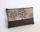 Oversized zipper pouch with inner zip pocket - Vegan Leather